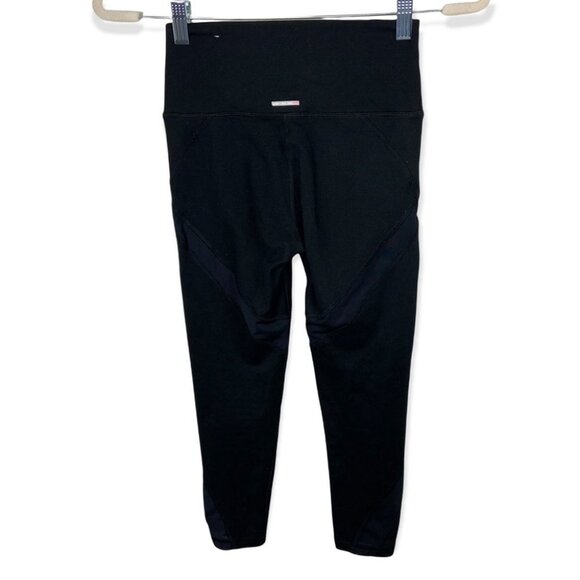 Aerie Mesh Cut Out Black Chill Play Move Leggings High Rise Size Small Short - Picture 4 of 12